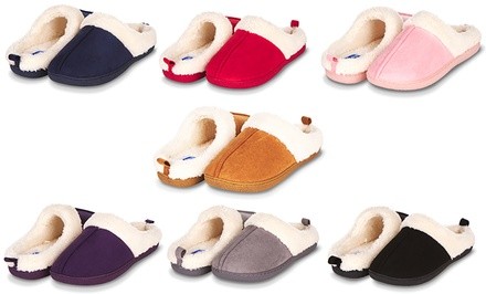 Floopi Women's Indoor Outdoor Fur Lined Clog Slippers with Memory Foam