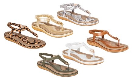 Haute Edition Women's Summer Slip-On Comfort Sandals