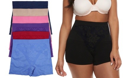 Women's Compression Boyshort Panties (6-Pack). Plus Sizes Available.