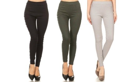 Women's High Waist Pull-On Stretchy Skinny Jeggings (3-Pack) 