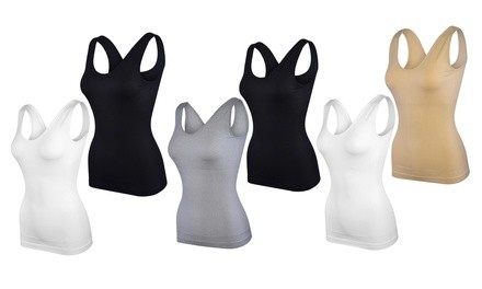 Donna L'oren Women's Seamless Body Shaping Tank Top (2- or 4-Pack)