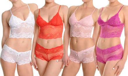 Women's Balette and Boxer Shors Lingerie Set