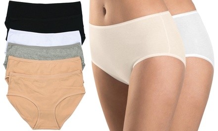 Women's Everyday Cotton Brief Panties (6-Pack)