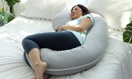 Full Body C-Shaped Pregnancy Pillow with Jersey Cotton Cover