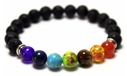 7 Genuine Chakra Healing Natural Stone Bead Bracelet by DreamGem