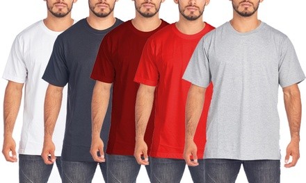 SEL Men's Big & Tall Crew-Neck Cotton Tee (2XL-5XL; 3-Pack)