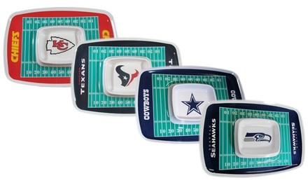 BSI Products Inc. NFL Dishwasher-Safe Chip and Dip Trays