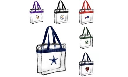 Forever Collectibles NFL Clear Messenger Tote Bags