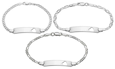 Italian Sterling Silver Children's ID Bracelet