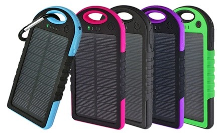 10,000mAh Water Resistant Clip-On Solar Power Bank