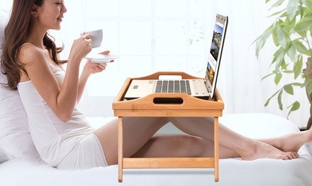 iMounTEK Foldable Bamboo Laptop Table with Handles