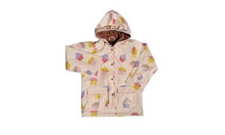 Foxfire FOX-601-46-8 Childrens Pink Cupcakes Galore Raincoat - Size 8