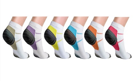 Unisex Ankle-Length Compression Socks (6 Pairs)