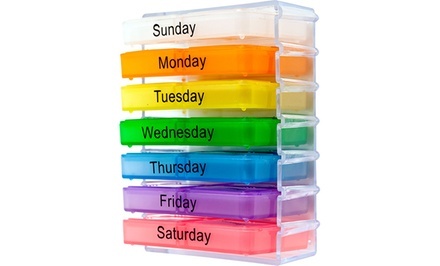 7-Compartment Daily Pill and Vitamin Organizer