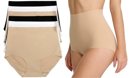 High-Waist Tummy Control Briefs (6-Pack). Plus Sizes Available.