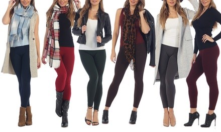 5- or 10-Pack Women's Premium Fleece Leggings. Plus Sizes Available.