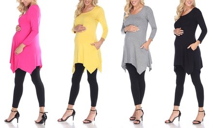 White Mark Maternity Kayla Tunics. Plus Sizes Available.