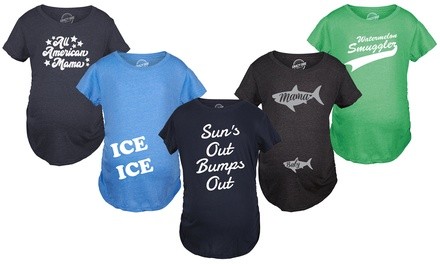 Women's Maternity 'Sun's Out, Bumps Out' Summer Themed Tees