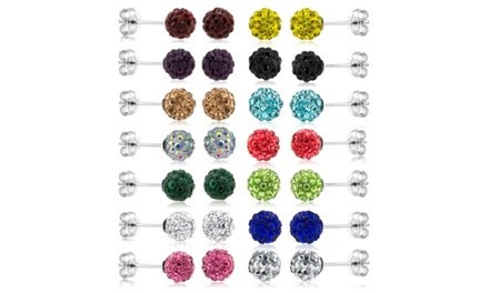 28 Pack Crystal Ball Earrings Set