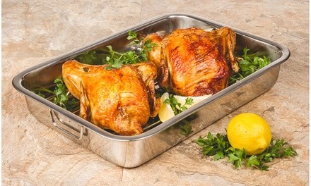 Stainless Steel Roasting Pan with Roasting Rack