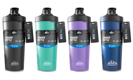 Hydrapeak Protein Shaker Bottle with Blending Agitator (26 Oz.)