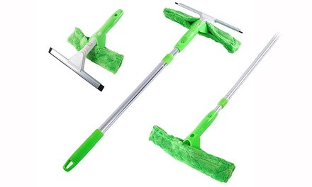 Kitchen Plus Home 3-in-1 Super Squeegee Window Cleaning Kit (7-Piece)