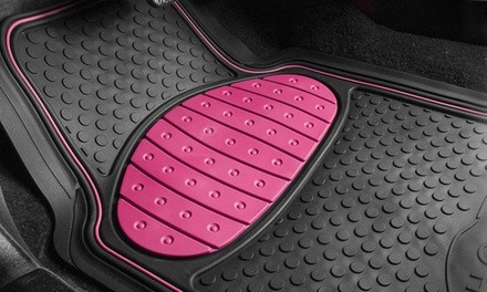 Universal Trim-To-Fit Touchdown Heavy-Duty Rubber Floor Mat Set (3-Piece)