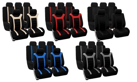 Universal-Fit Airbag-Compatible Car Seat Cover Set (9-Piece)