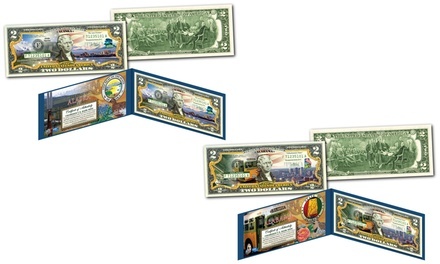 Official Genuine US Two-Dollar Bill Honoring America's 50 States