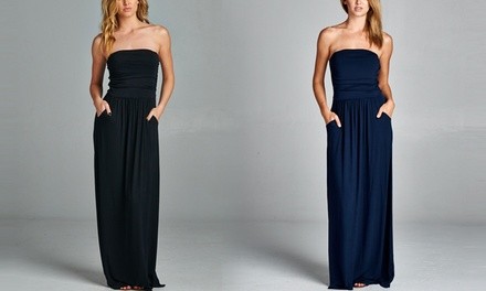 Women's Strapless Maxi Dress