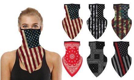 Unisex USA Bandana Face Cover (1-, 3- or 6-Pack)