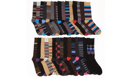 John Weitz Men's Colorful Crew Dress Socks (15 or 30 Pairs)