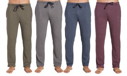 Noble Mount Men's Relaxed Fit Soft Brushed Rib Sleep Pant with Pockets