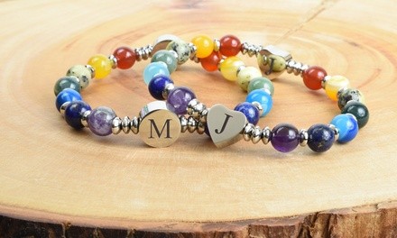 Genuine Chakra Initial Bracelet by Pink Box