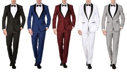 Gino Vitale Men's Slim Fit Shawl Lapel Tuxedo (2-Piece)