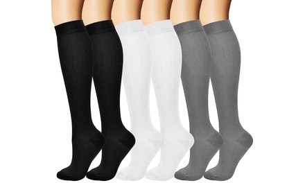 Xfit Professional Therapeutic Pain Relief Compression Socks (6-Pack)