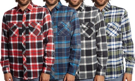 Distortion Men's Plaid Flannel Shirts (S-2XL)