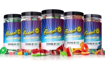 Organic CBD Infused Gummy Candy from Sunset CBD (2400mg)