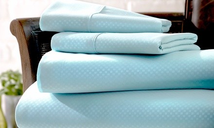 Merit Linens Embossed Microfiber Sheet Sets. Three Styles Available.