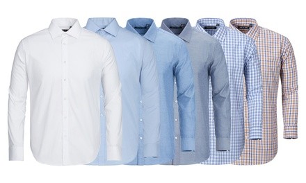 Verno Men's Wrinkle-Free Slim-fit or Classic Fit Dress Shirt (14-21)