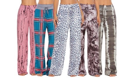 Lily Posh Animal, Tie Dye, & Plaid Print Lounge Pants. Plus Sizes Available.