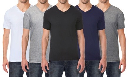 3-Pack Galaxy By Harvic Men's Short Sleeve Egyptian Cotton Tagless Tees (S-2XL)