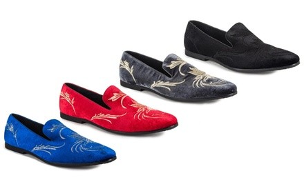 Signature Men's Slip-On Velvet Smoking Shoes