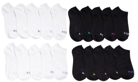 K-SWISS Women's Ankle Low Cut Sports Running Cushioned Athletic Socks (10- or 20-Pack)