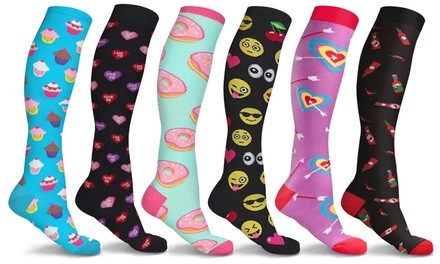 Fun and Expressive Compression Socks (3 Pairs)