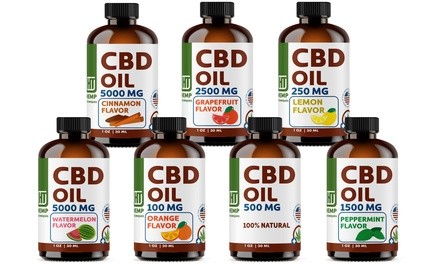 100% Natural CBD Oil Tinctures from Hemp Techniques (Multiple Flavors, 100mg-5000mg)