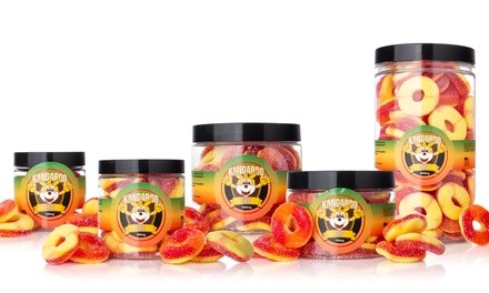 Organic CBD Peach Ring Gummies from Kangaroo CBD (250mg-2000mg)v