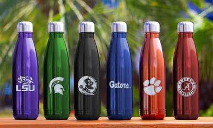 Duckhouse NCAA 17 Fl. Oz. Double Wall Stainless Steel Bullet Bottle