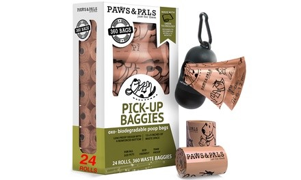 Paws & Pals Biodegradable Unscented Dog Poop Bag (360-Pack)