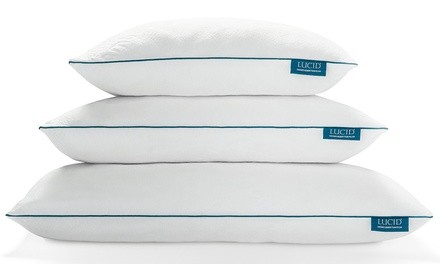 LUCID Shredded Memory Foam Pillows with Bamboo Cover (2-Pack)